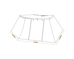 OZtrail 270 Awning 2.5m Wall Kit - BlockOut