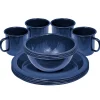 Hot Campfire 12 Piece Enamel Dinner Set