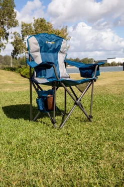 Sale OZtrail Cooler Arm Chair - Blue