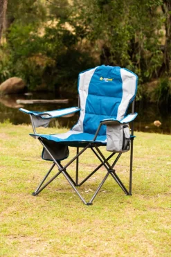 Sale OZtrail Cooler Arm Chair - Blue