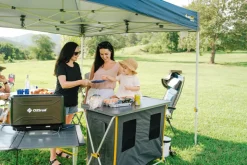 Best OZtrail Deluxe Folding 3 Shelf Double Cupboard