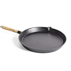 Best Campfire Round Frying pan - Solid Handle 30cm