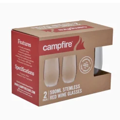 Campfire Tritan Stemless Red Wine 590ML 2 Pack